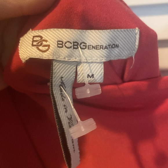 NWT BCBG pink one shoulder dress with pleating details. - Picture 6 of 8